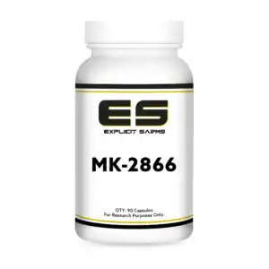 MK-2866 Selective Androgen Receptor Modulator (SARM) supplement for muscle growth and recovery, labeled for research use only.